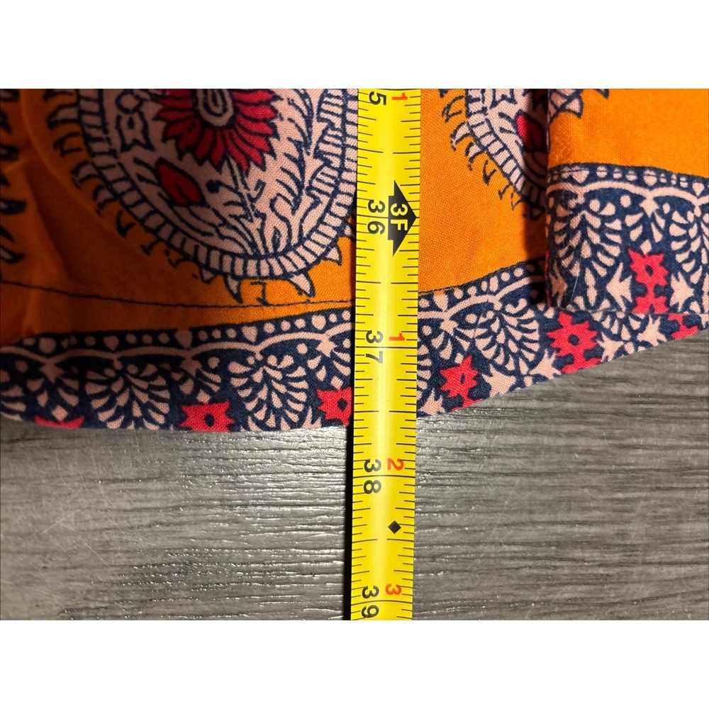 Faded Glory Rayon Dress Womens‎ L Paisley Boho Cottagecore Festival Hippie - Picture 8 of 8